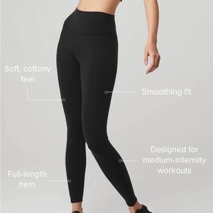 Alo Yoga Air Brush Leggings (High Waist, Black, L)